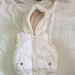 Old Navy Kids Cream Hooded Vest